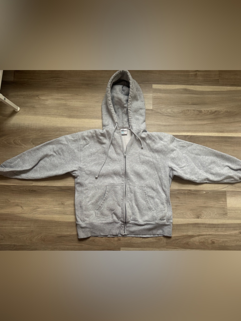 TNA Boyfriend Light Gray Zip-Up Hoodie